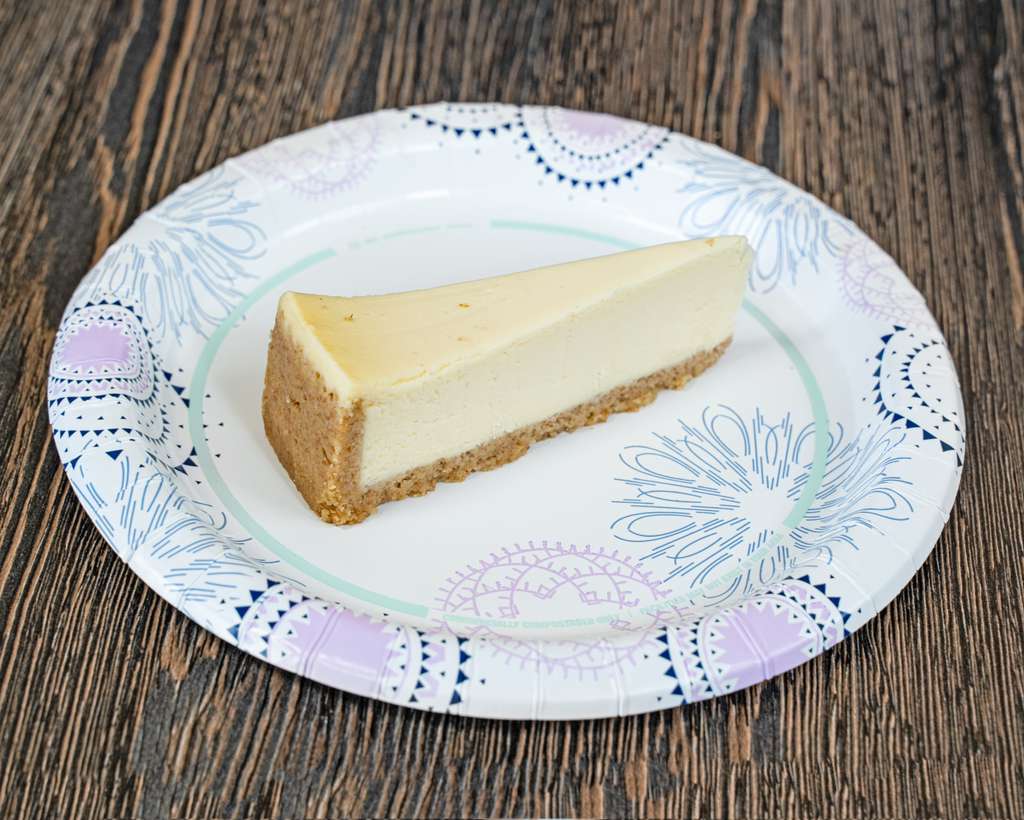 Slice of New York cheesecake